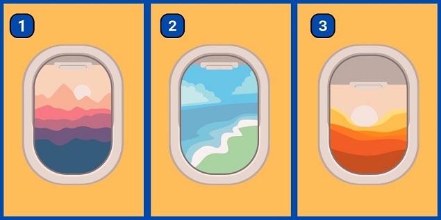 Chọn cửa sổ máy bay thích nhất để biết bạn tiếp cận trải nghiệm mới như thế nào