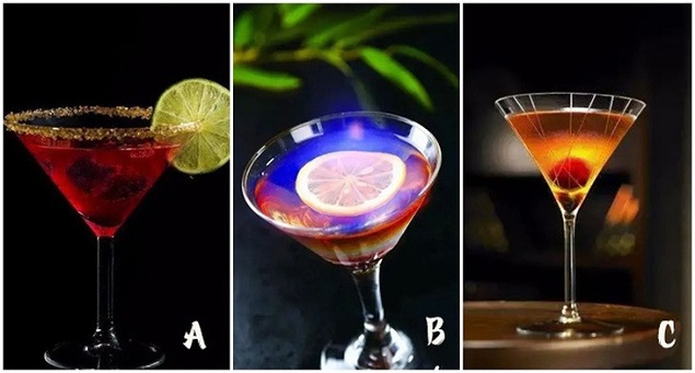 Chọn ly cocktail thích nhất để biết bạn là người tâm lý hay thích kiểm soát bạn đời của mình